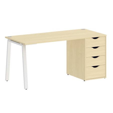 Стол письменный VR.SP-3-158.4.A 1580x720x750 (Клен/Белый Металл)