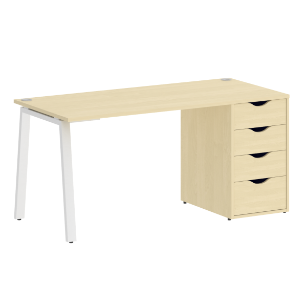 Стол письменный VR.SP-3-158.4.A 1580x720x750 (Клен/Белый Металл)