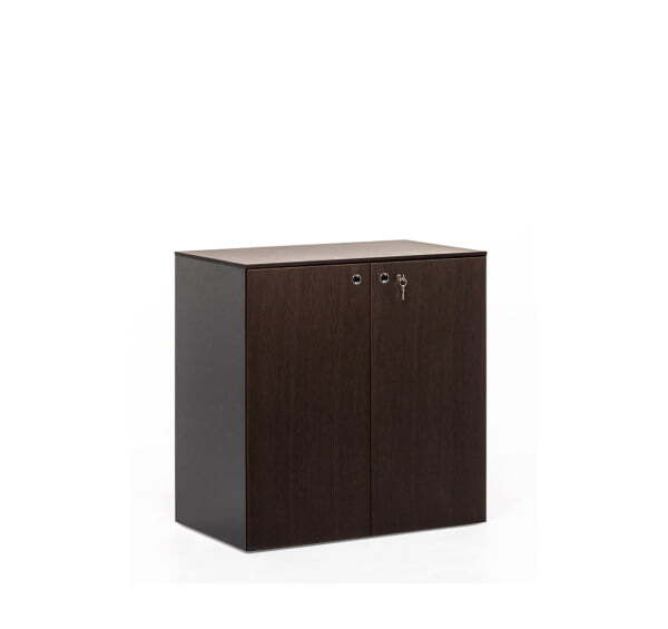 MULTIPLICEO Шкаф низкий 2 двери (Дуб темный)
