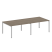 Переговорный стол 2 столешницы Metal System Style БП.ПРГ-2.3 2800x1235x750 (Дуб Наварра/Серый металл)