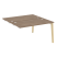 Стол-приставка двойной на деревянных опорах Onix Wood OW.D.SPR-3.7 1380x1475x750 (Тиквуд Светлый/Дуб Темный)