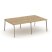 Рабочая станция 4 места ES.D.RS-4.2-VP (2360х1500х750) (Тиквуд Светлый/Металл Латте)