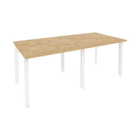 Стол переговорный Onix O.MP-PRG-2.1 1960x980x750 (Тиквуд Светлый/Белый Металл)