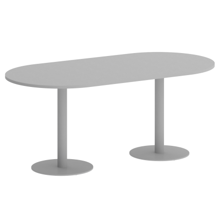 Стол овальный VR.SP-5-180.1 1800x900x750 (Серый/Серый Металл)