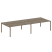 Рабочая станция на 4 раб. места Metal System Style БП.СМ-4.5 3600x1475x750 (Дуб Наварра/Серый металл)