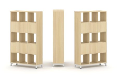 Набор стеллажа 2-х сторонний, 5 ярусов SN.NSD-531 (1121х400х1982) (Акация Лорка/Металл Белый)