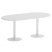 Стол овальный VR.SP-5-180.1 1800x900x750 (Серый/Белый Металл)