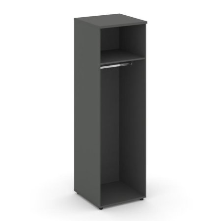 Гардероб узкий глубокий SN.GB.E-002 (600х600х1982) (Антрацит/Вяз Благородный)