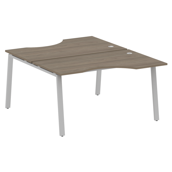 Рабочая станция криволинейная Metal System Style БА.РАС-СА-2.2 1400x1835x750 (Вяз/Серый металл)