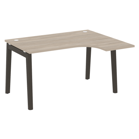 Стол эргономичный правый на деревянных опорах Onix Wood OW.SA-3R 1380x1180x750 (Дуб Аттик/Дуб Темный)