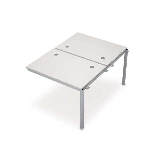 6МБС.277 Сдвоенные бенч-системы, средний модуль (1000x1435x750) (Белый/Алюминий матовый)