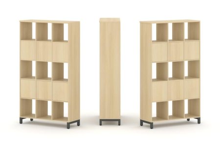 Набор стеллажа 2-х сторонний, 5 ярусов SN.NSD-531 (1121х400х1982) (Акация Лорка/Металл Антрацит)