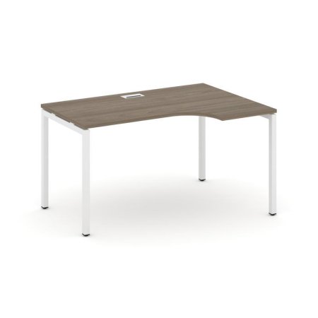 Стол рабочий эргономичный SN-4P.SPA-011(R) (1380х700/980х750) (Вяз Благородный/Металл Белый)