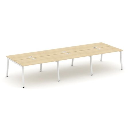 Рабочая станция 2-х сторонняя SN-5A.DRS-073 (4140х1432х750) (Акация Лорка/Металл Белый)