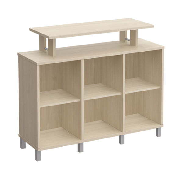 Стеллаж низкий с надстройкой Борн B 801-411 1426x450x1160 (Дуб шамони)