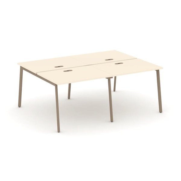 Рабочая станция 4 места ES.D.RS-4.1-LP (1960х1500х750) (Сатин/Металл Латте)