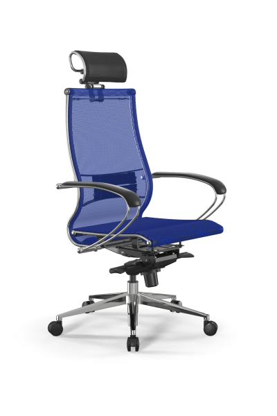 Кресло для руководителя Метта Samurai L2-5K - TS /Kc00/Nc00/K2cL/H2cL-3D(M06.B32.G11.W03) (Синий)