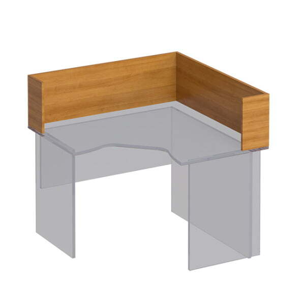 Настольная перегородка-угол Формула ФР 422 1180x1180x350 (Вяз светлый)