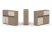 Тумба двойная + низкая надставка ES.NB.2N-21 (1500х410х1135) (Латте/Тиквуд Светлый)
