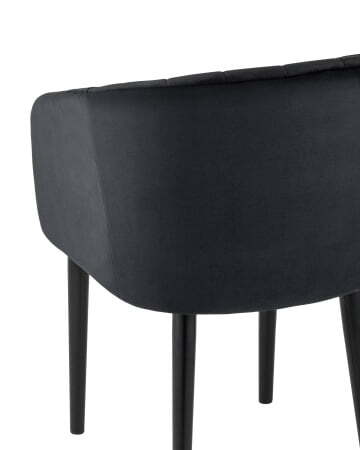 Стул с подлокотниками Нейтон велюр черный (Стул Нейтон черный)