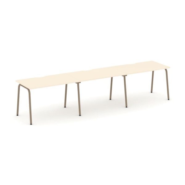 Рабочая станция 3 места ES.RS-3.2-VK (3540х730х750) (Сатин/Металл Латте)