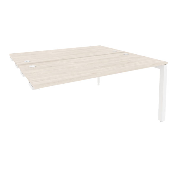 Стол-приставка двойной на П-образном м/к к опорным элем. Onix O.MP-D.SPR-4.7 1580x1475x750 (Денвер Светлый/Белый Металл)