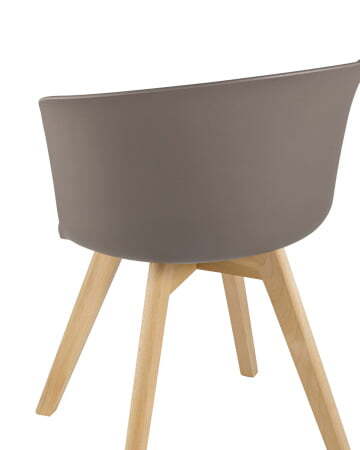 Стул Blossom с подушкой темно-бежевый (Стул пластиковый Blossom темно-серый)