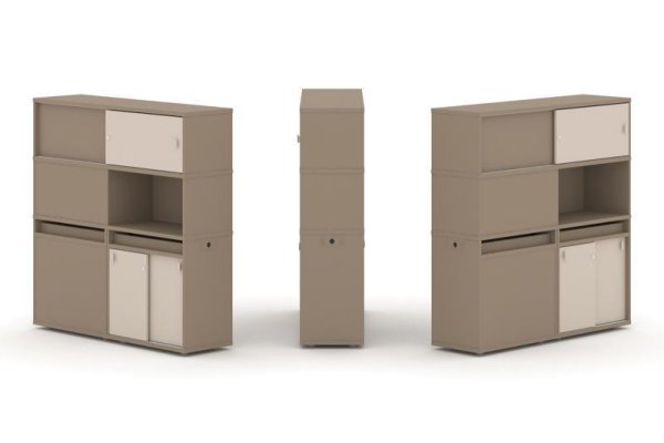 Тумба двойная + высокая надставка ES.NB.2V-32 (1500х410х1520) (Латте/Капучино)