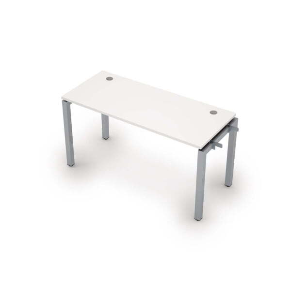 6МБН.5169  Линейная бенч-система, начальный модуль (1400x600x750) (Белый/Алюминий матовый)