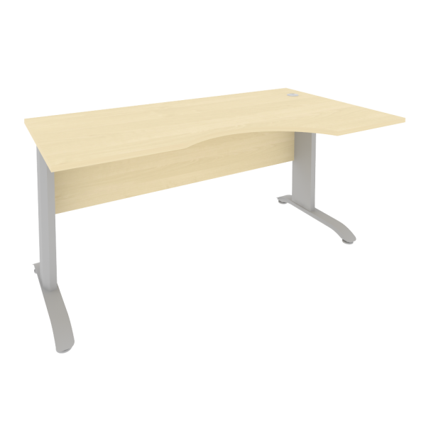 Стол криволинейный правый Riva ПЛ.СА-1 Пр 1600x900x750 (Клен/Металлик)