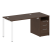 Рабочая станция с опорной тумбой Metal System Style БП.РС-СТП-1.2 1612x720x750 (Дуб Наварра/Серый металл)