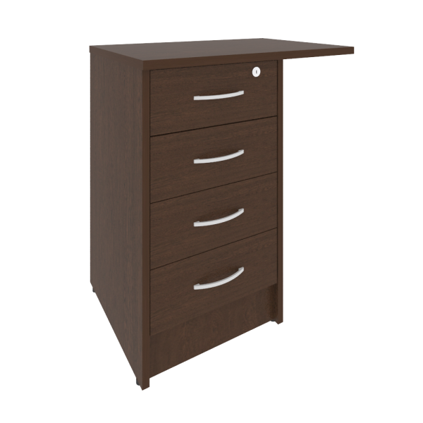 Тумба приставная с замком Riva А.ТП-4.3F-S 680x450x750 (Венге)