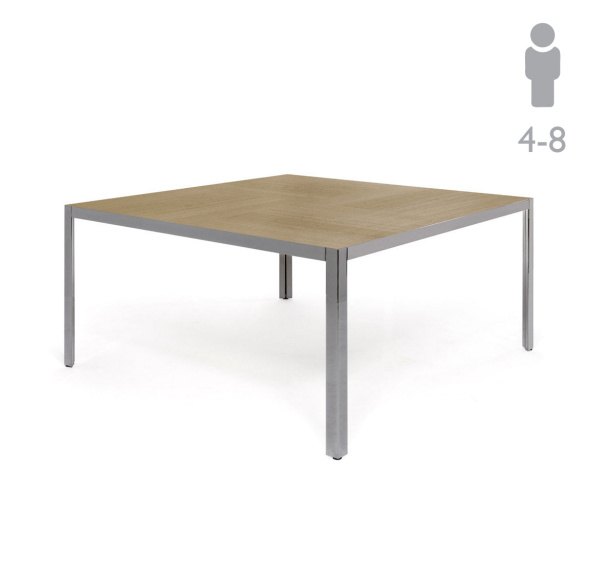 ENZO Стол для переговоров 140 см (Светлый эвкалипт/Хром)