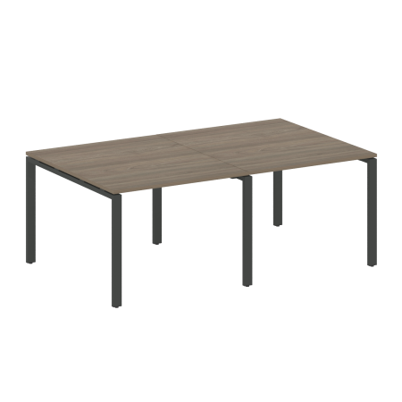 Переговорный стол 2 столешницы Metal System Style БП.ПРГ-2.1 2000x1235x750 (Вяз/Антрацит металл)