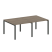 Переговорный стол 2 столешницы Metal System Style БП.ПРГ-2.1 2000x1235x750 (Дуб Наварра/Серый металл)