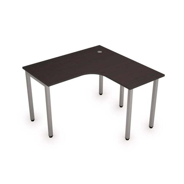 Стол письменный для персонала на металлокаркасе правый одиночная опора заказывается отдельно Стиль 2 (ВенгеСерый)