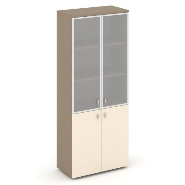 Шкаф высокий широкий ES.ST-1.2R (800х420х1977) (Латте/Сатин/Сатин матовый)