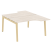 Рабочая станция на деревянных опорах Onix Wood OW.D.SA-2 1380x1995x750 (Тиквуд Светлый/Дуб Темный)