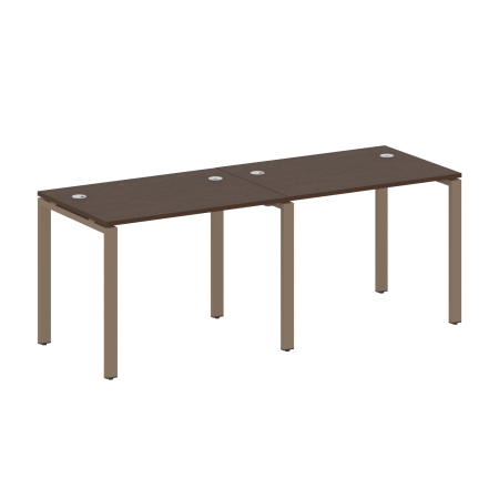 Рабочая станция на 2 раб.места Metal System Style БП.СМ-2.1 2000x720x750 (Венге Цаво/Мокко металл)