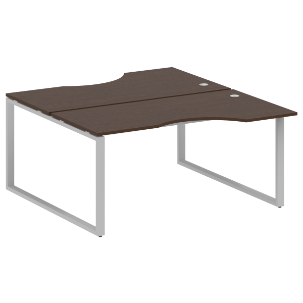 Рабочая станция криволинейная Metal System Style БО.РАС-СА-2.1 1600x1835x750 (Венге Цаво/Серый металл)