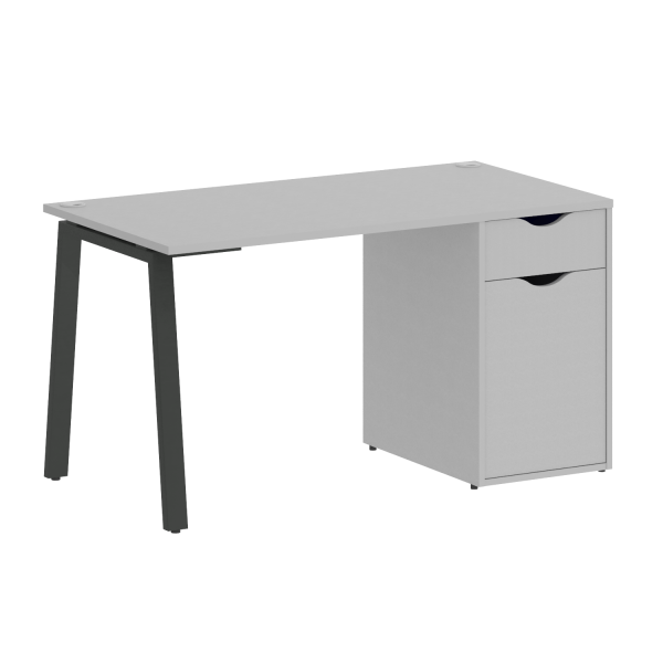 Стол письменный VR.SP-3-138.1.A 1380x720x750 (Серый/Антрацит Металл)