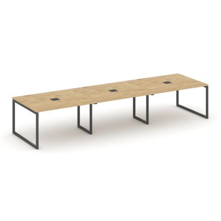 Стол переговорный SN-4O.SPRG-053 (4410х1180х750) (Тиквуд Светлый/Металл Антрацит)