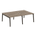 Рабочая станция на деревянных опорах Onix Wood OW.D.RS-4.2.8 2360x1635x750 (Тиквуд Светлый/Дуб Темный)