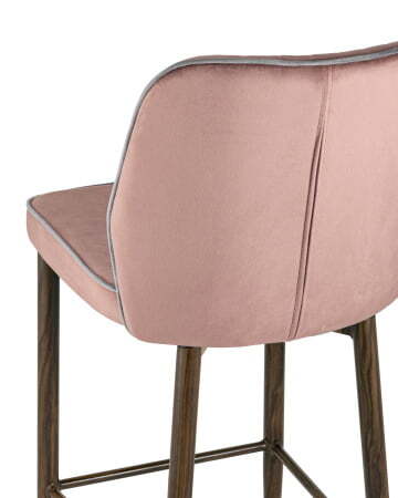 Стул полубарный Лоренс велюр пыльно-розовый (Стул полубарный Лоренс пыльно-розовый)