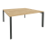 Рабочая станция на П-образном м/к Onix O.MP-D.RS-2.4.8 1580x1635x750 (Тиквуд Темный/Белый Металл)