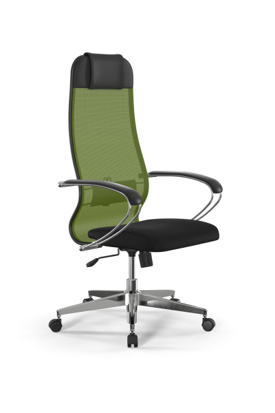 Кресло для руководителя Метта Sit 10 B1-111K - X2+UMF(X1) /Ub00/Wh00/K1cL(M09.B22.G18.W02) (Зеленый | Черный)