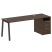 Рабочая станция Metal System Style БА.РС-СТП-1.4 2012x720x750 (Дуб Наварра/Серый металл)