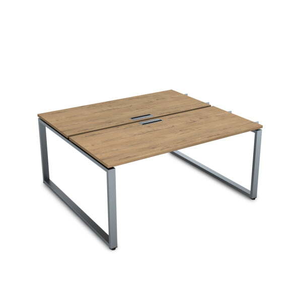СБДН-О.988 Стол системы БЕНЧ, на 2 рабочих места,начальный (1200x1635x750) (TeakwoodСерый)