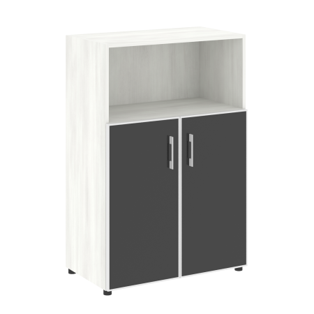 Шкаф для документов со стеклом черным LT.ST-2.2 R Black (Снежная Патина)