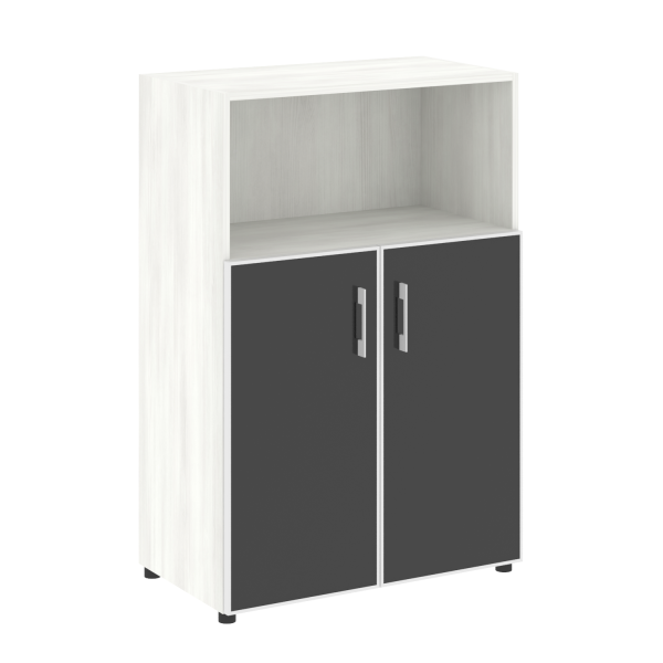 Шкаф для документов со стеклом черным LT.ST-2.2 R Black (Снежная Патина)